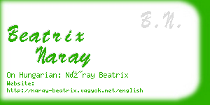 beatrix naray business card